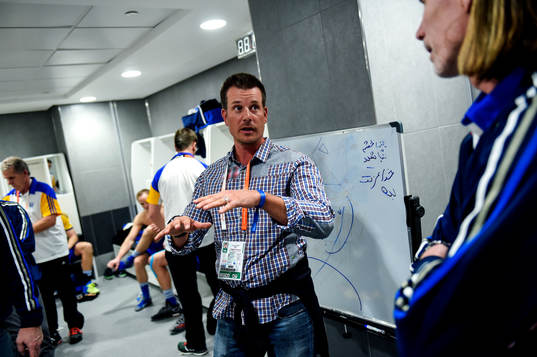 henrik Stenson i Sveriges omklädningsrum