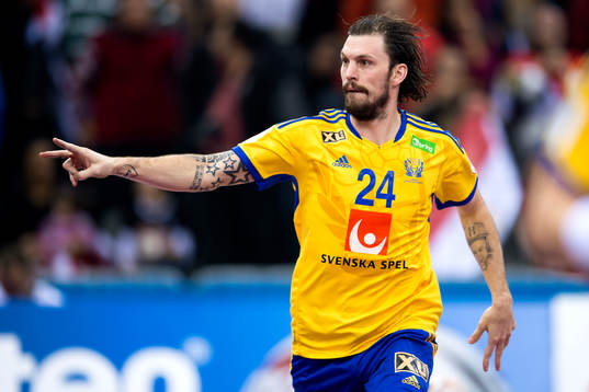 Sveriges Fredrik Petersen jublar