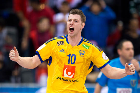 Sveriges Niclas Ekberg jublar