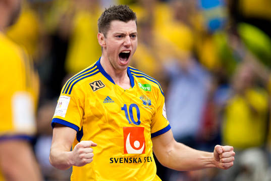 Sveriges Niclas Ekberg jublar