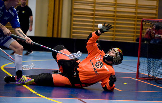 Rökes målvakt har full koll på bollen i matchen mot