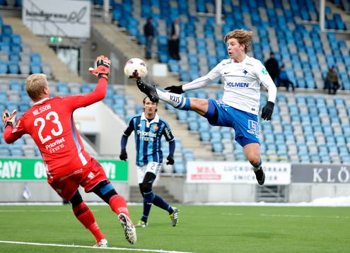 Djurgårdens målvakt Hampus Nilsson och Norrköpings