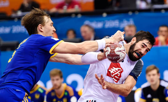 Sveriges Jonas Källman och Frankrikes Nikola Karabatic