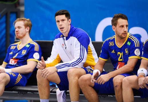 Sveriges Magnus Persson, Kim Andersson och Patrik Fahlgren