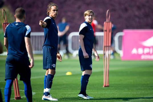 Leipzigs Yussuf Poulsen och Emil Forsberg