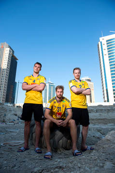 Sveriges Markus Olsson, Viktor Östlund och Magnus Persson