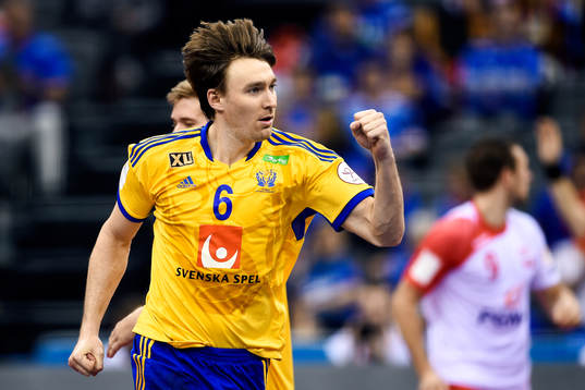 Sveriges Jonas Källman jublar