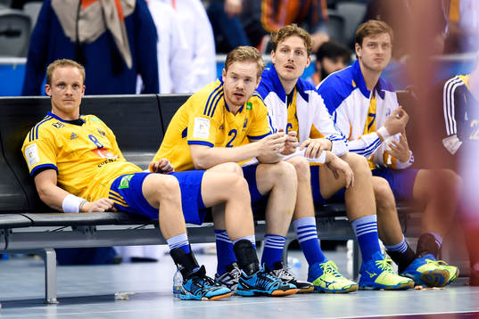 Sveriges Lukas Karlsson och Magnus Persson deppar på