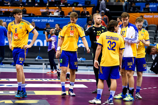 Sveriges Jonas Källman, Viktor Östlund, målvakt Johan