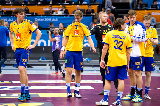 Sveriges Jonas Källman, Viktor Östlund, målvakt Johan