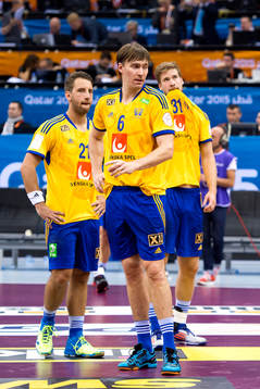 Sveriges Patrik Fahlgren, Jonas Källman och Viktor