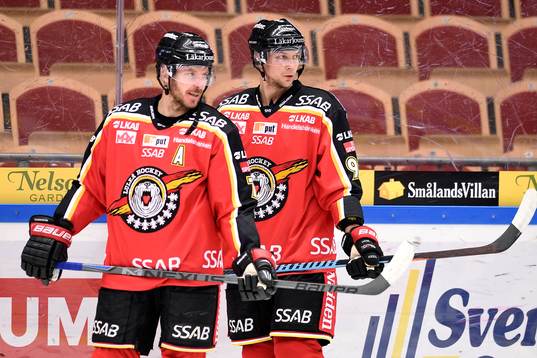 Luleås Jan Sandström(v) och Johan Harju(h) på