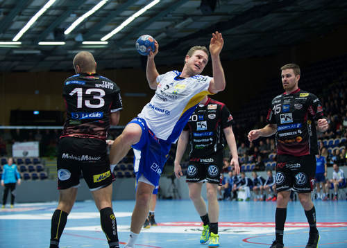 Ystads Martin Bager i matchen i elitserien i handboll