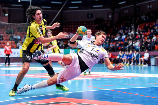 Hammarbys Jonatan Wenell och Redbergslids Lars Bernhardsson
