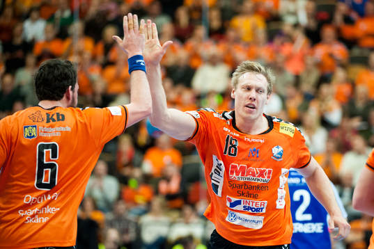 Kristianstads Jonathan Stenbäcken och Fredric Pettersson