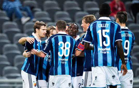 Djurgårdens Jesper Arvidsson jublar