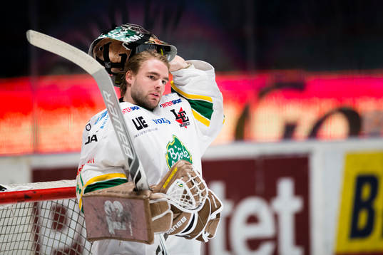Björklövens målvakt Kevin Lindskoug
