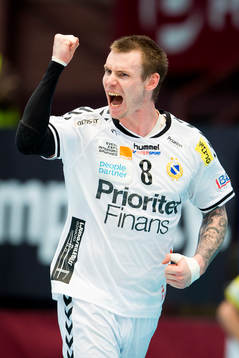 Redbergslids Tobias Johansson jublar