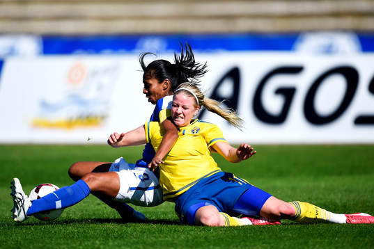 Brasiliens Bruna Benites och Sveriges Jenny Hjohlman