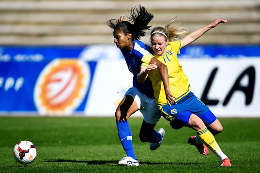 Brasiliens Bruna Benites och Sveriges Jenny Hjohlman
