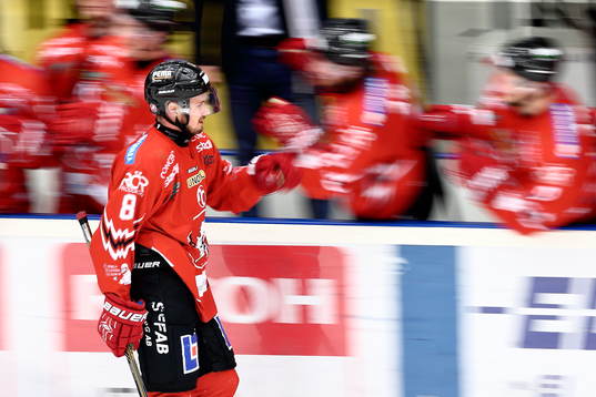 Vita Hästens Linus Näsström firar