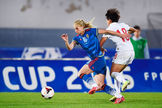 Sveriges Sofia Jakobsson och Kinas Han Peng