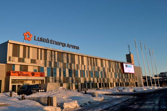 Luleå Energi Arena innan basketmatchen i Basketligan