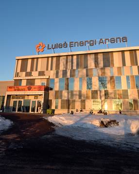 Luleå Energi Arena innan basketmatchen i Basketligan