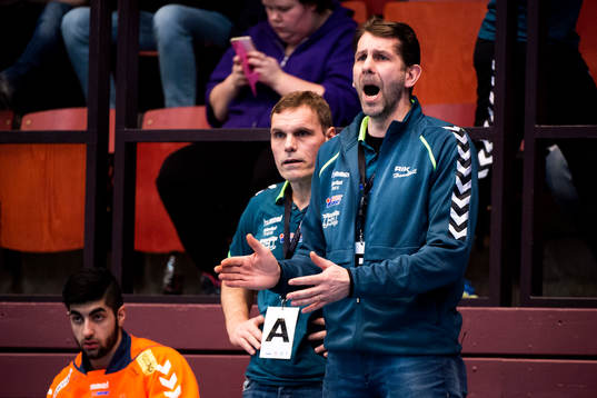 Redbergslids tränare Johan Eklund och tränare Magnus