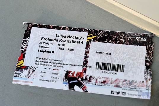 Matchbiljett till kvällens kvartsfinal fyra i