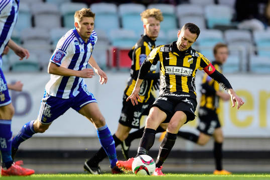 Häckens Martin Ericsson och IFK Göteborgs Mikael Boman