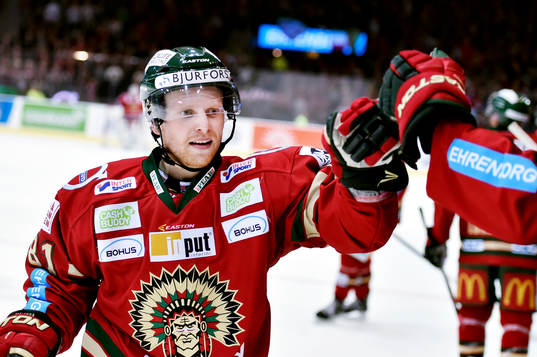 Frölundas Ryan Lasch  jublar