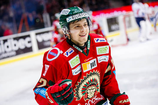 Frölundas Lukas Bengtsson jublar
