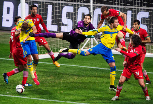 Sveriges Andreas Granqvist och Erik Johansson utmanar