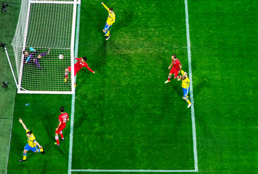 Sveriges Zlatan Ibrahimovic jublar
