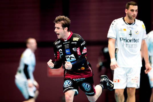 HK Malmös Simon Nyberg jublar medan Redbergslids Mario