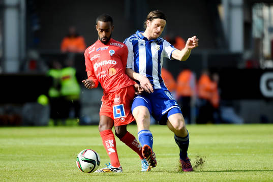 Åtvidabergs Ammar Ahmed och IFK Göteborgs Gustav Svensson