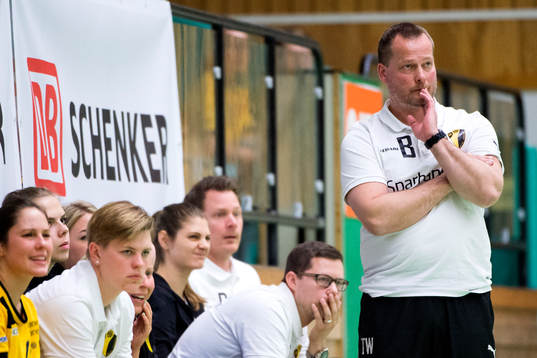 Eslövs tränare Marina Elenmo och tränare Tomas Westerlund