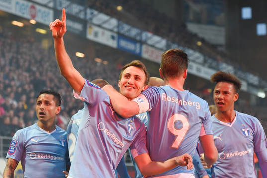 Malmö FFs Magnus Wolff Eikrem jublar