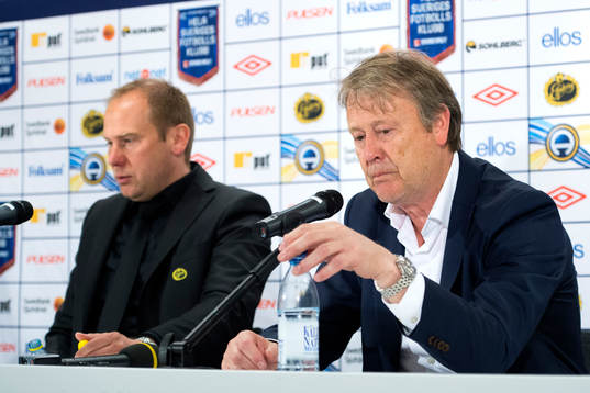 Elfsborgs manager Magnus Haglund och Malmö FFs tränare