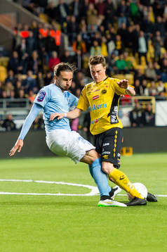 Malmö FFs Erik Johansson och Elfsborgs Lasse Nilsson