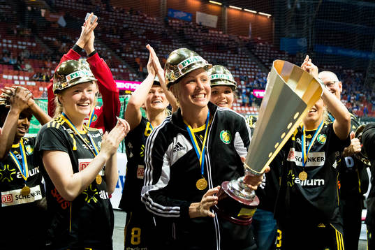 under damernas SM-final i handboll mellan Sävehof och Skuru