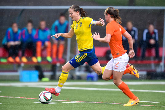 Sveriges Lotta Schelin och Nederländernas Desiree van