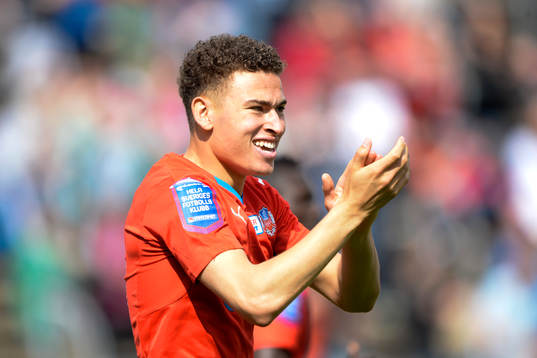 Helsingborgs Jordan Larsson jublar