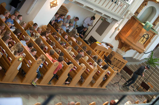 Skolavslutning i Hässleholms kyrka i Hässleholm 11 juni