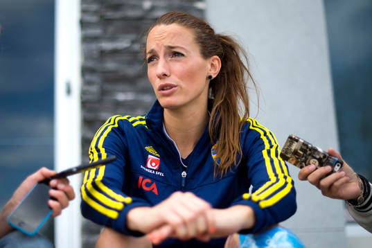 Bläddra bland fler bilder av Fotboll, Dam, VM, Sverige, Träning och pressträff