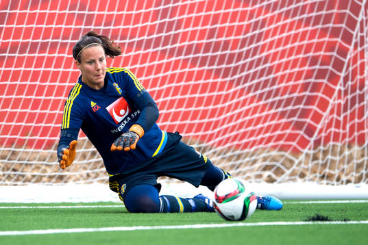 Sveriges målvakt Carola Söberg