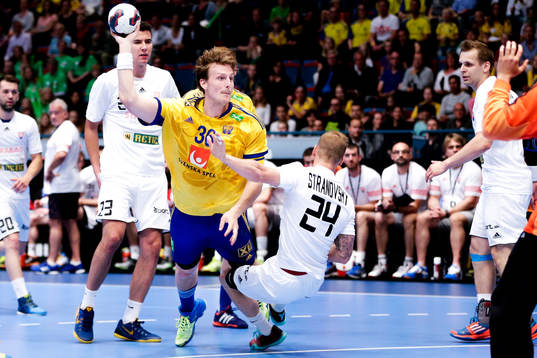 Sveriges Jesper Nielsen och Sloveniens Mario Sostaric