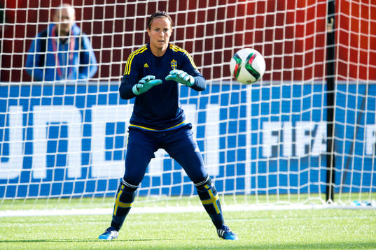 Sveriges målvakt Carola Söberg