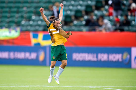 Australiens Lisa De Vanna jublar